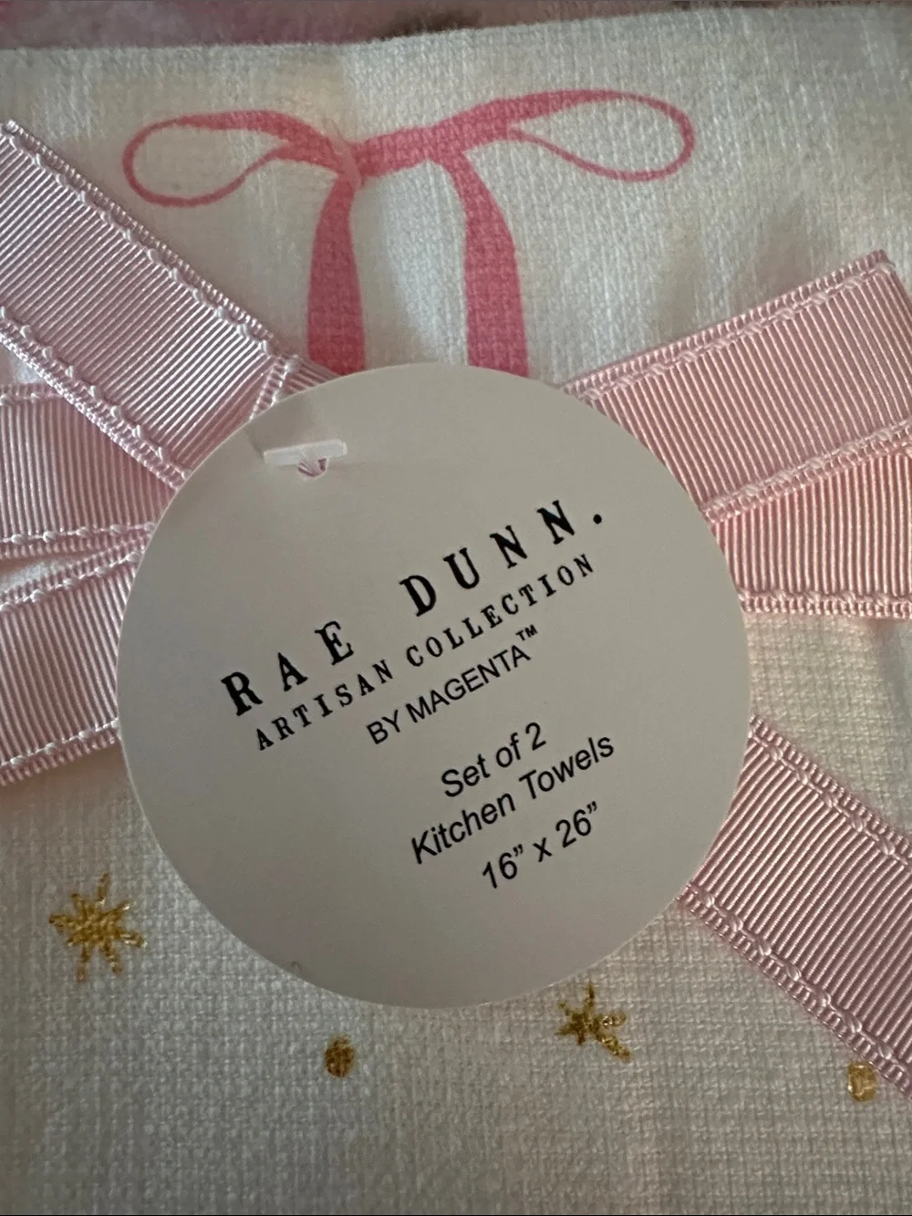 ⭐️ Rae Dunn 2PK Season to Sparkle Kitchen Towels NWT
